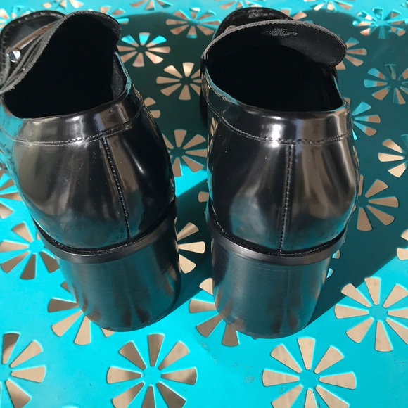 Sz 9 Black Lauren Ralph Lauren Heeled Loafers - Picture 4 of 6